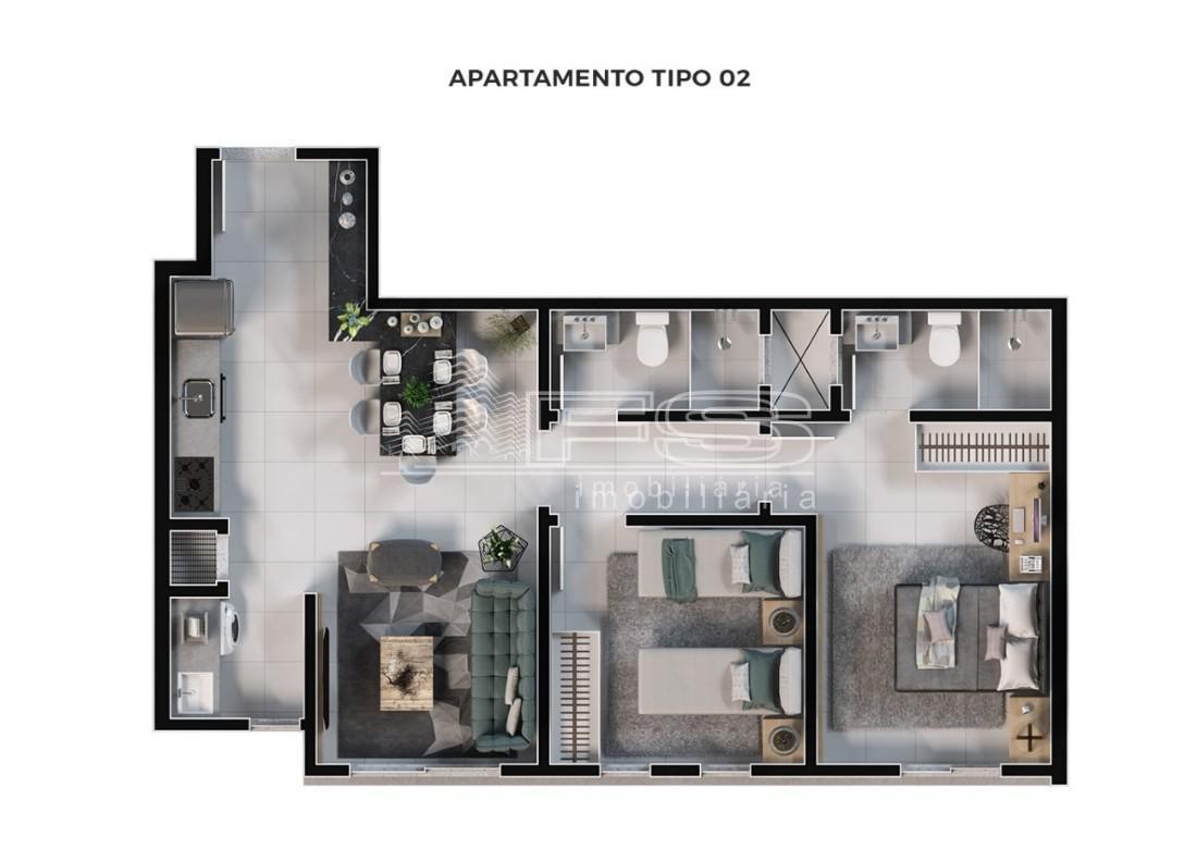 Apartamento com 2 Dormitórios à venda, 60 m² por R$ 599.000,00