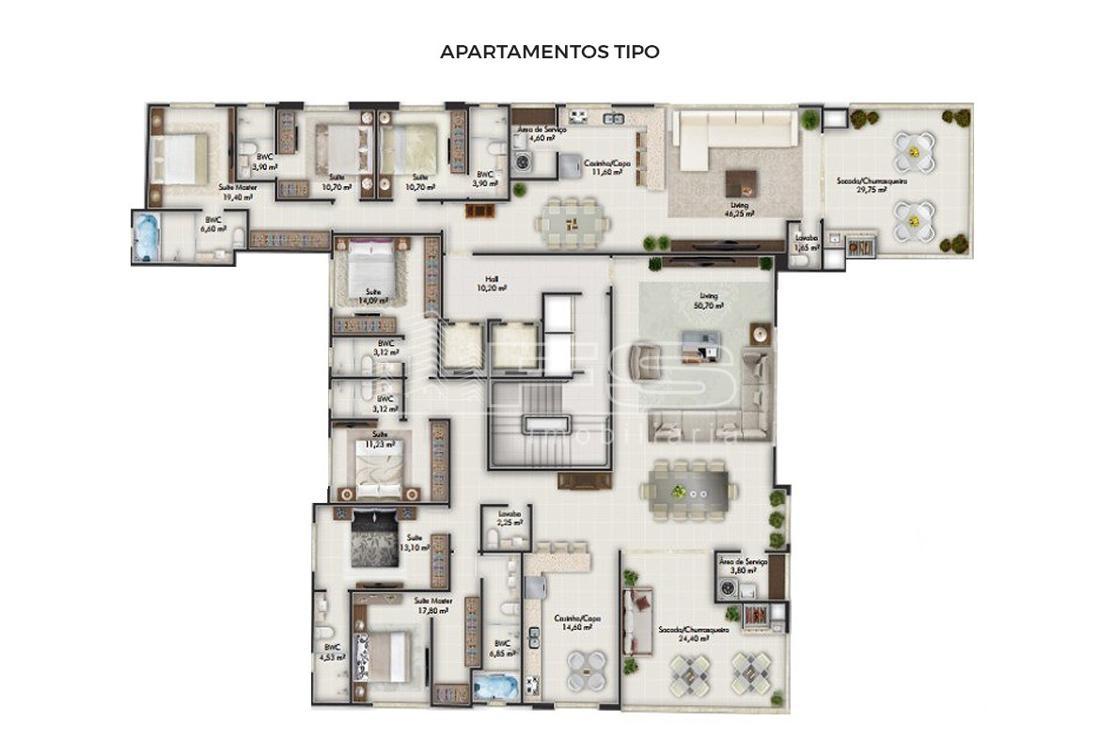 Apartamento com 4 Dormitórios à venda, 185 m² por R$ 2.379.504,00