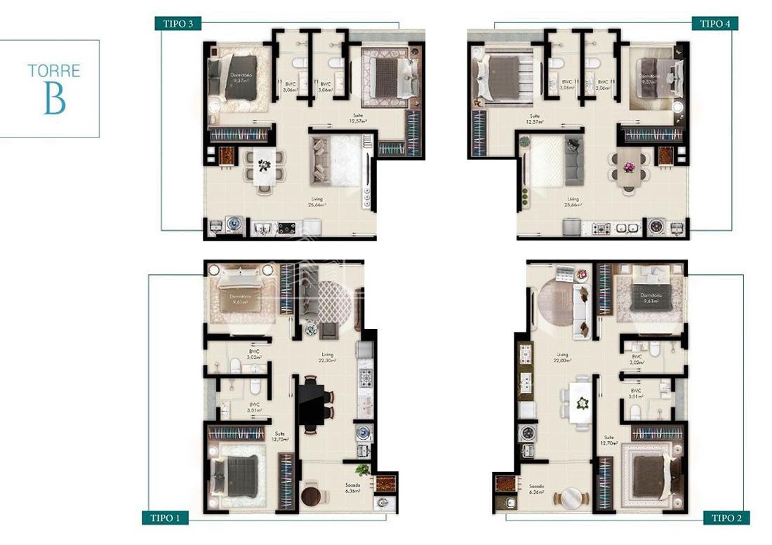 Apartamento com 2 Dormitórios à venda, 66 m² por R$ 816.714,00