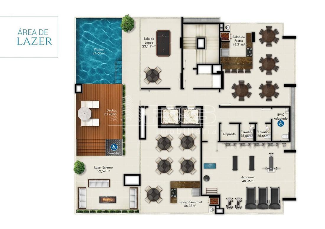Apartamento com 2 Dormitórios à venda, 62 m² por R$ 543.000,00