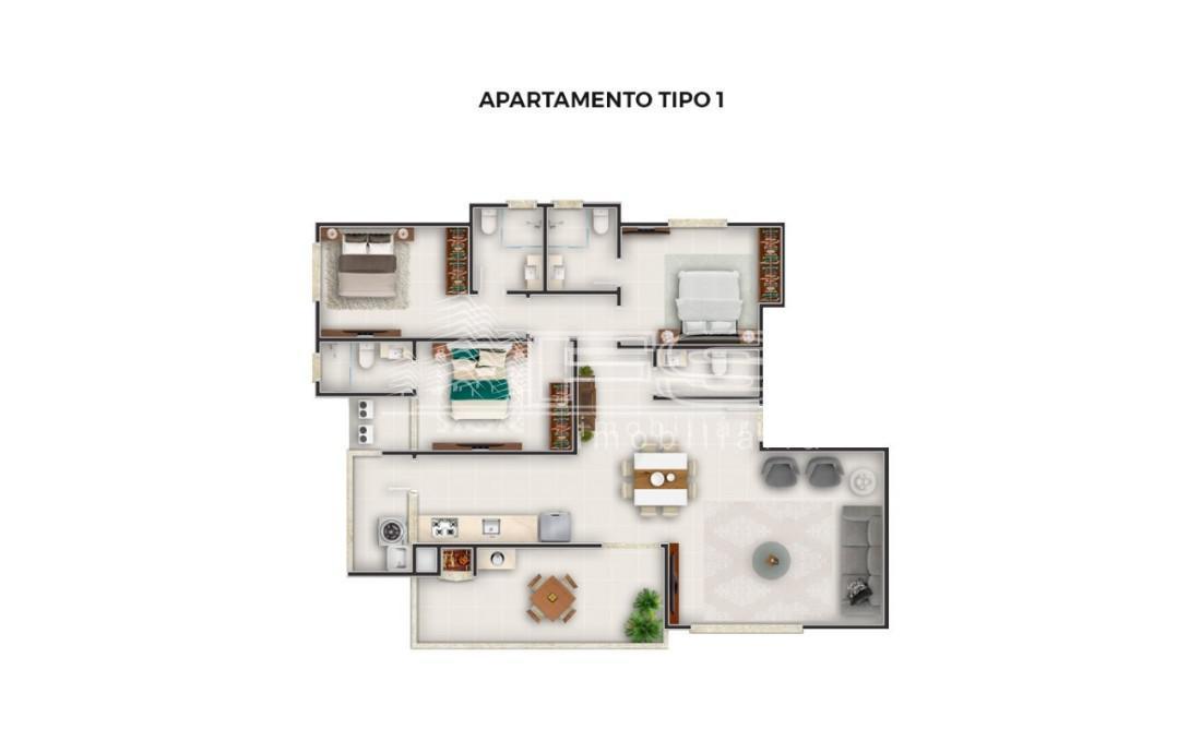 Apartamento com 3 Dormitórios à venda, 142 m² por R$ 1.628.895,00