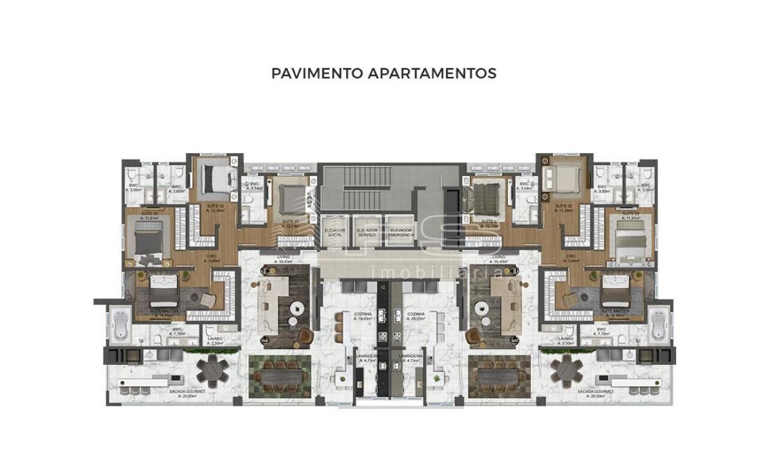 Apartamento com 4 Dormitórios à venda, 179 m² por R$ 2.110.000,00