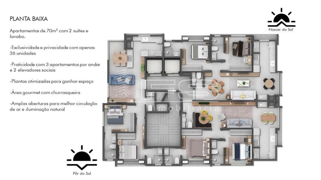 Apartamento com 2 Dormitórios à venda, 70 m² por R$ 681.430,00