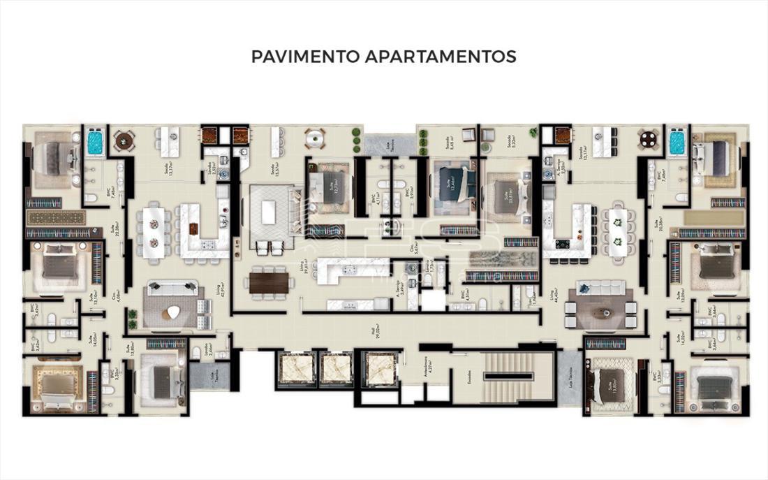 Apartamento com 4 Dormitórios à venda, 170 m² por R$ 3.954.717,00