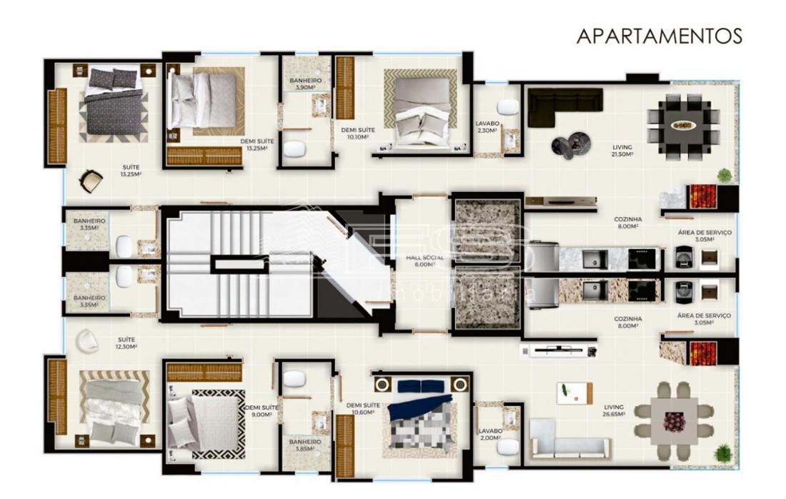 Apartamento com 3 Dormitórios à venda, 75 m² por R$ 1.000.000,00