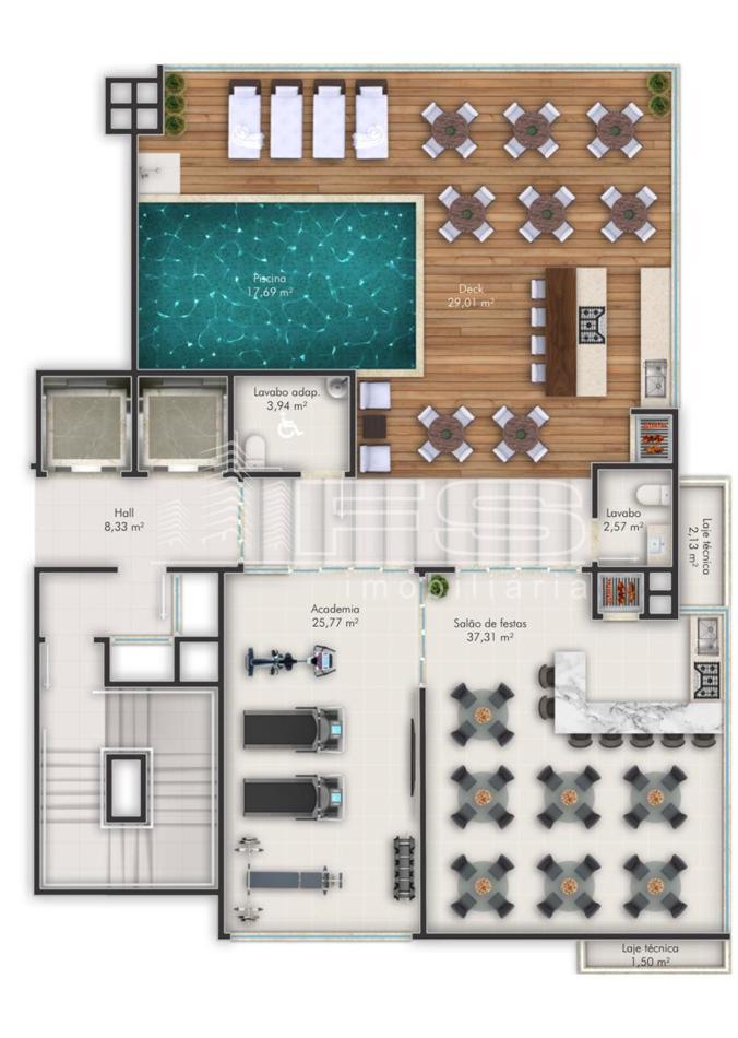 Apartamento com 3 Dormitórios à venda, 92 m² por R$ 798.400,00