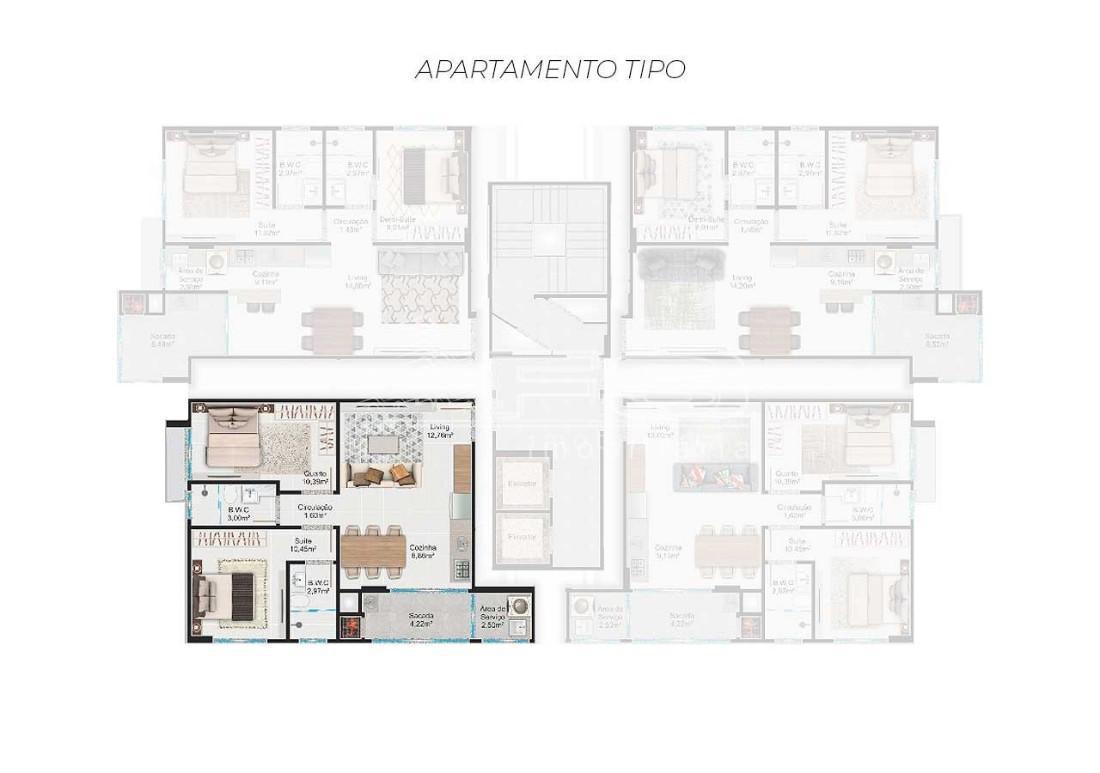 Apartamento com 2 Dormitórios à venda, 65 m² por R$ 539.000,00