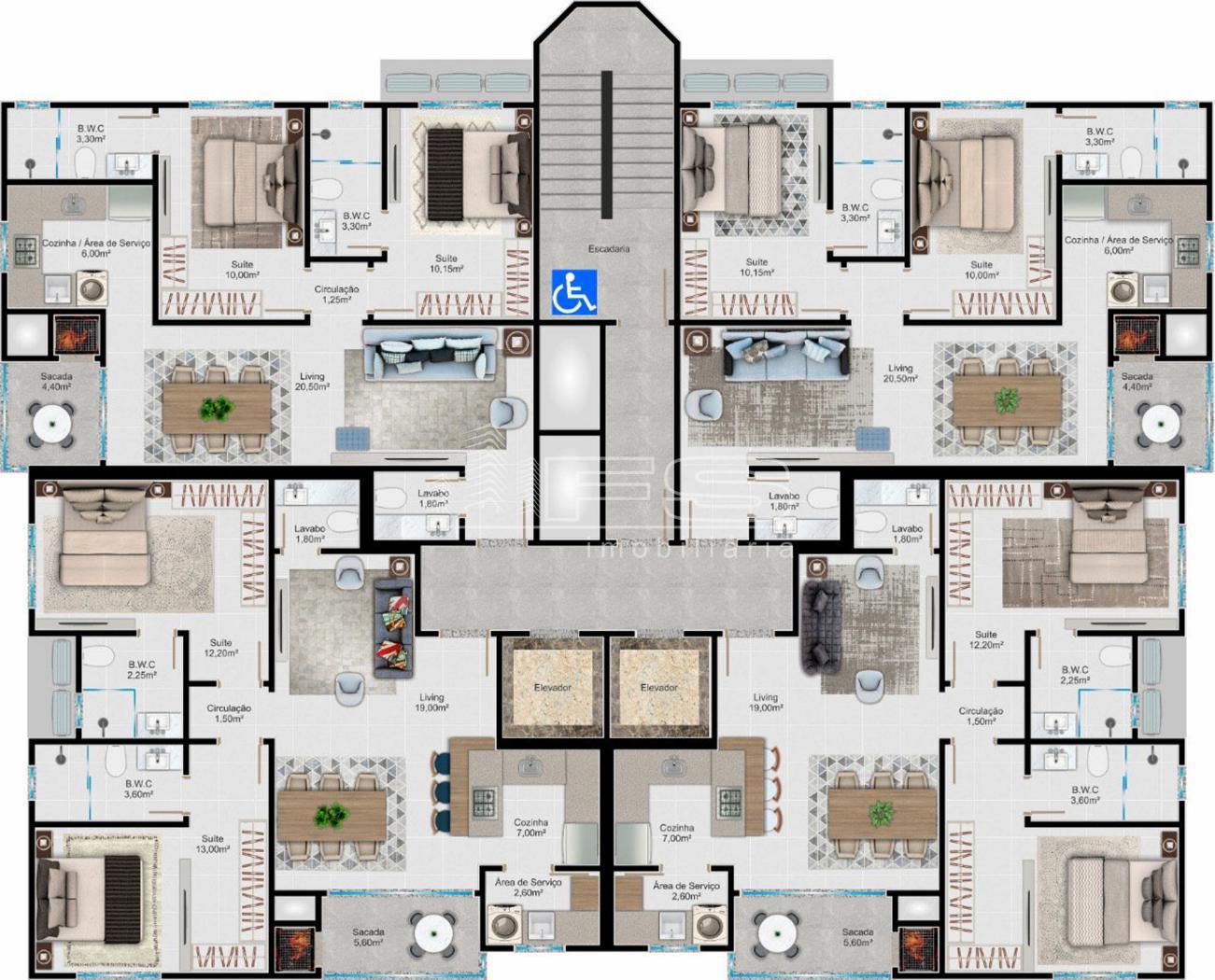 Apartamento com 2 Dormitórios à venda, 70 m² por R$ 562.687,00
