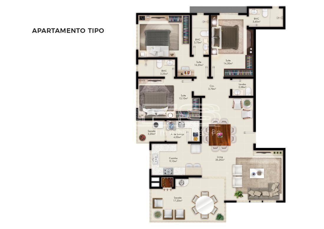 Apartamento com 4 Dormitórios à venda, 290 m² por R$ 4.500.000,00