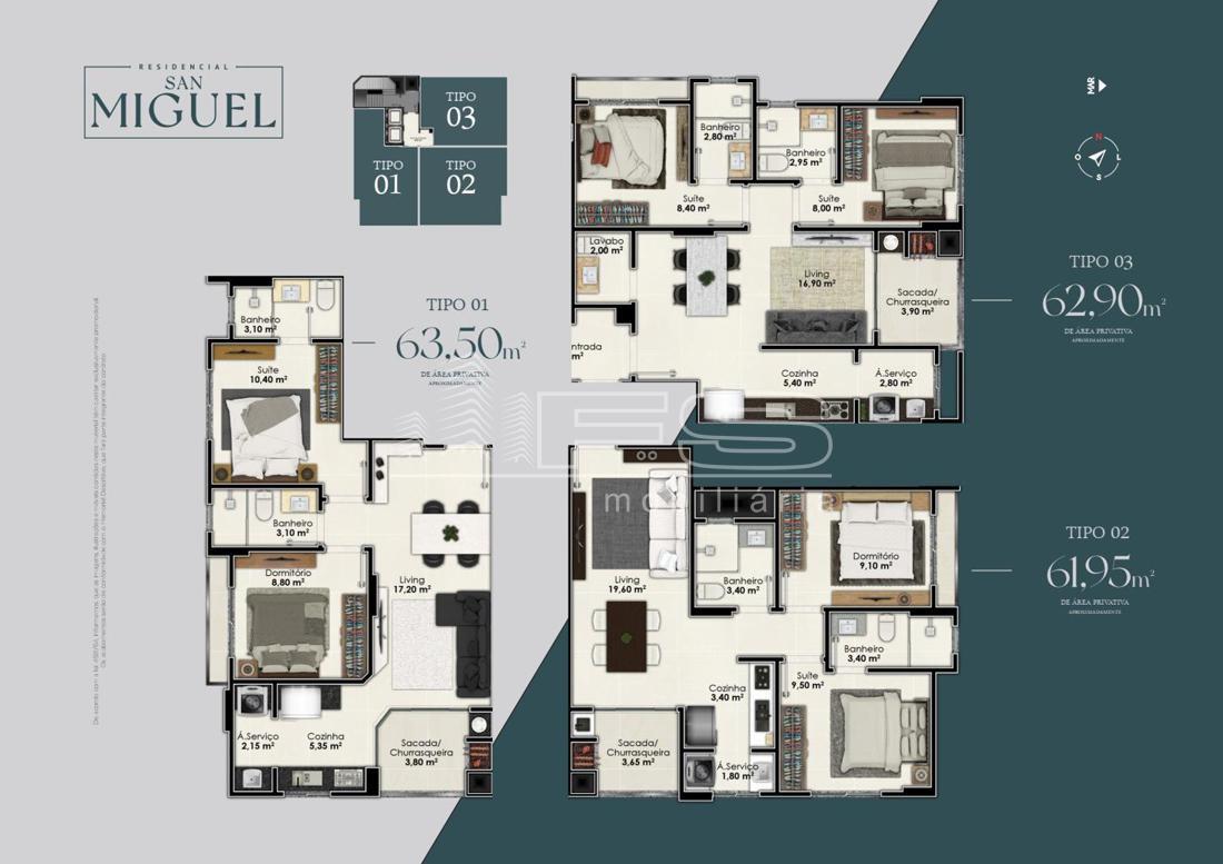 Apartamento com 2 Dormitórios à venda, 62 m² por R$ 605.512,00