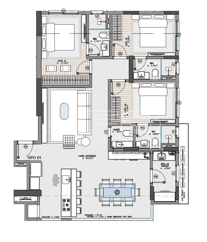 Apartamento com 3 Dormitórios à venda, 112 m² por R$ 1.474.429,00