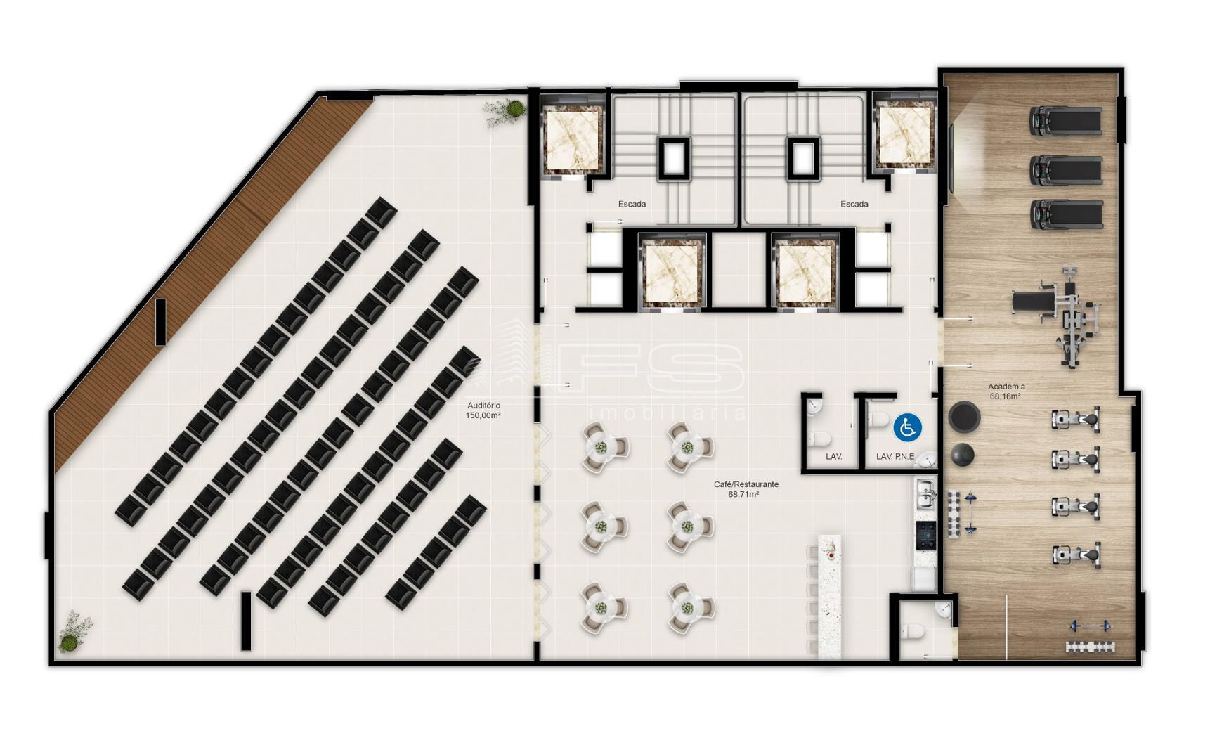 Apartamento com 1 Dormitórios à venda, 40 m² por R$ 484.282,00