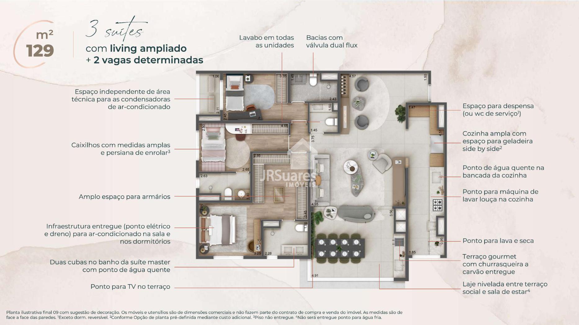 Apartamento à venda com 3 quartos, 129m² - Foto 3