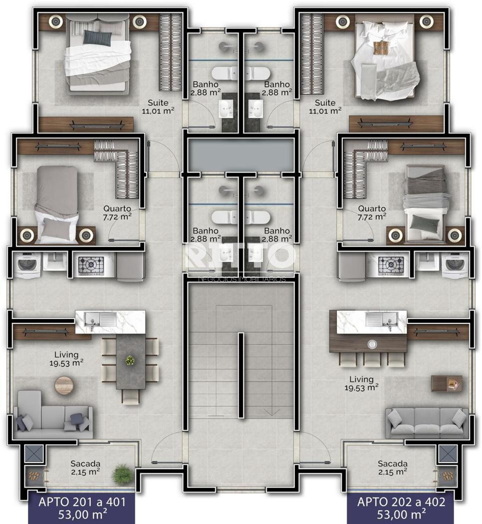 Apartamento de 2 quartos, no bairro CENTRO, em Canelinha | Eu Corretor