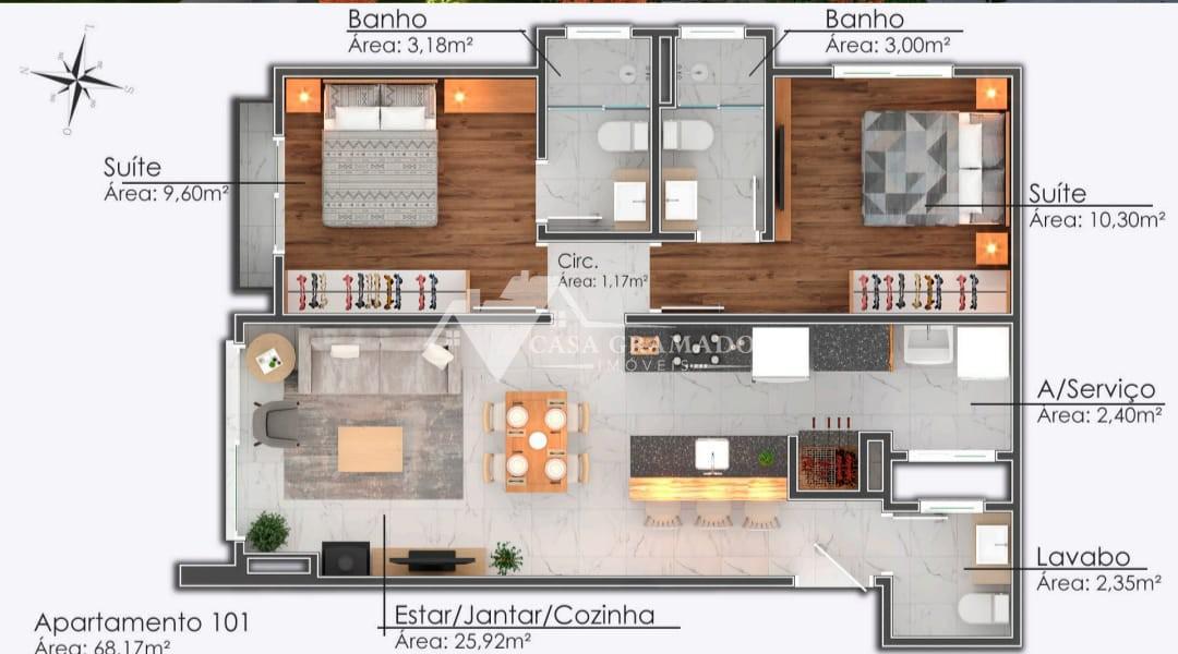 Apartamento à venda com 2 quartos, 67m² - Foto 13