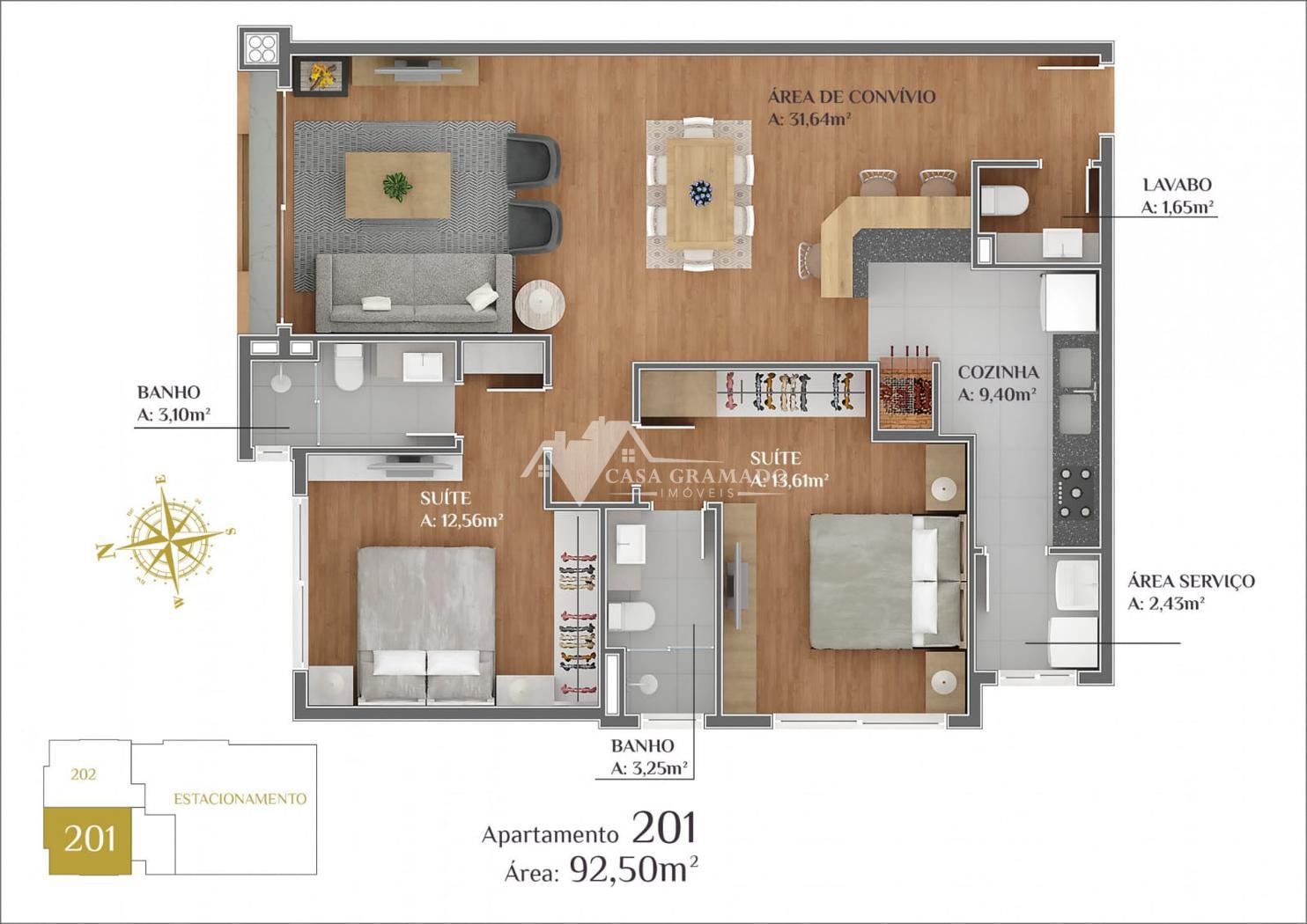 Apartamento à venda com 1 quarto, 71m² - Foto 9