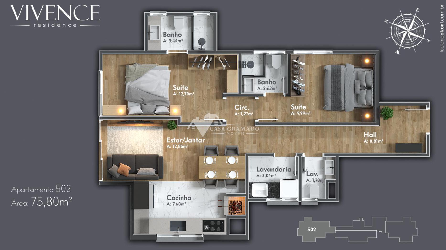 Apartamento à venda com 1 quarto, 48m² - Foto 15