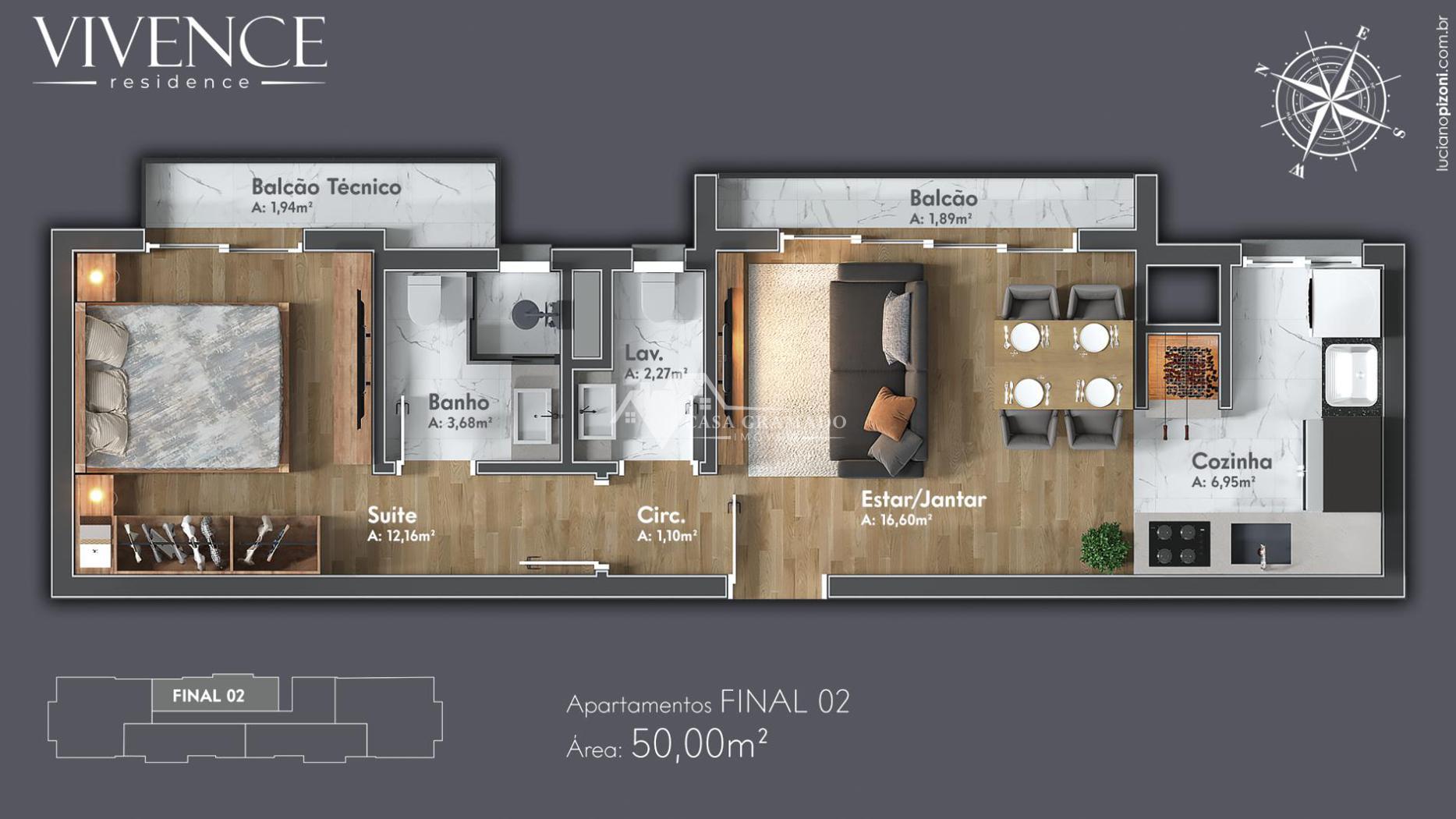 Apartamento à venda com 1 quarto, 48m² - Foto 17