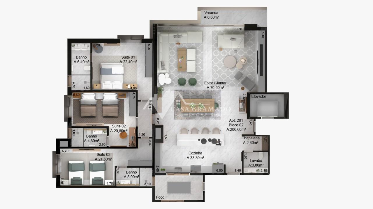 Apartamento à venda com 3 quartos, 119m² - Foto 13