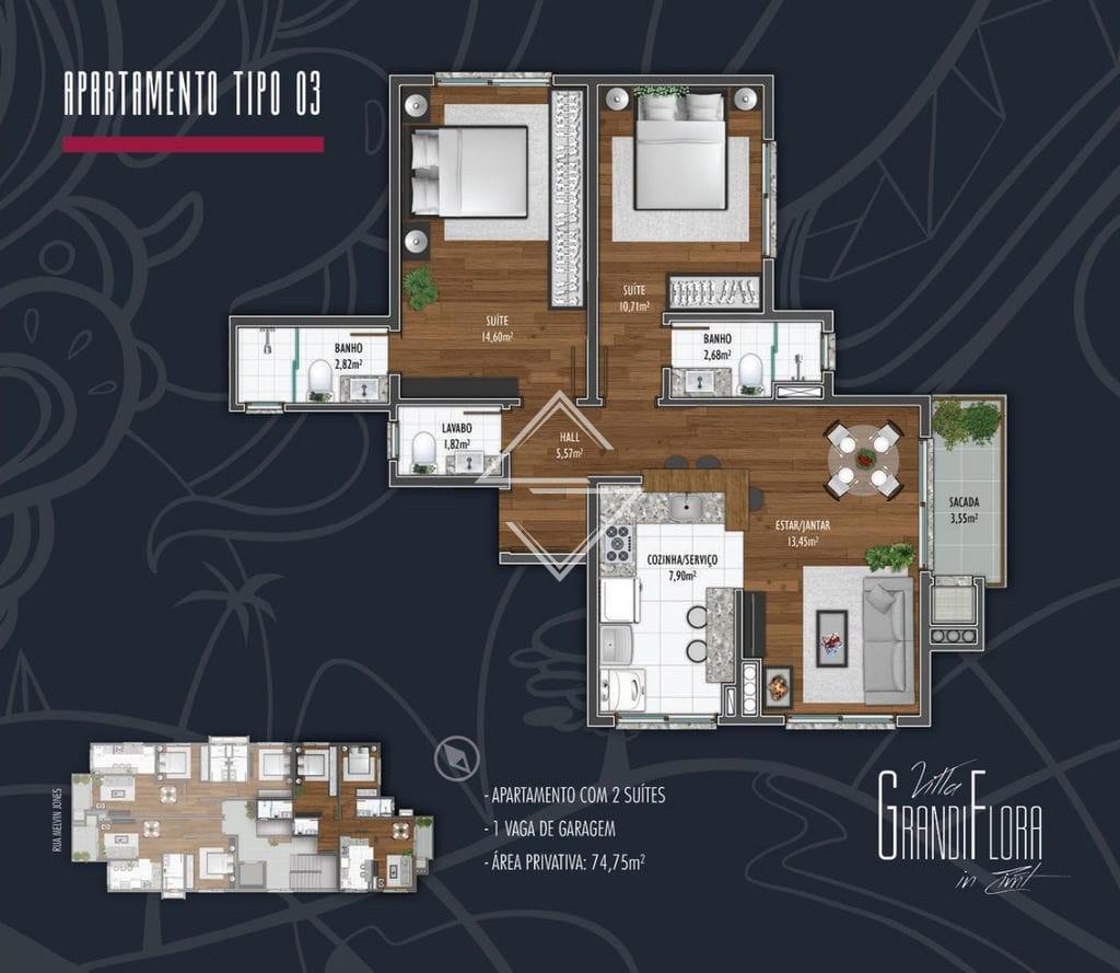 Apartamento à venda com 2 quartos, 92m² - Foto 8