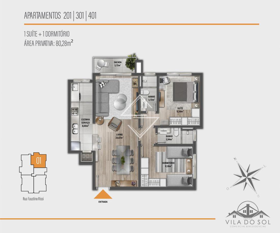 Apartamento à venda com 2 quartos, 92m² - Foto 9