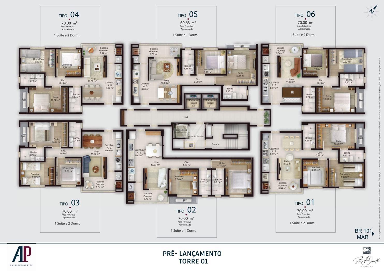 Apartamento de 2 quartos, no bairro Jardim Praia Mar, em Itapema | Eu Corretor