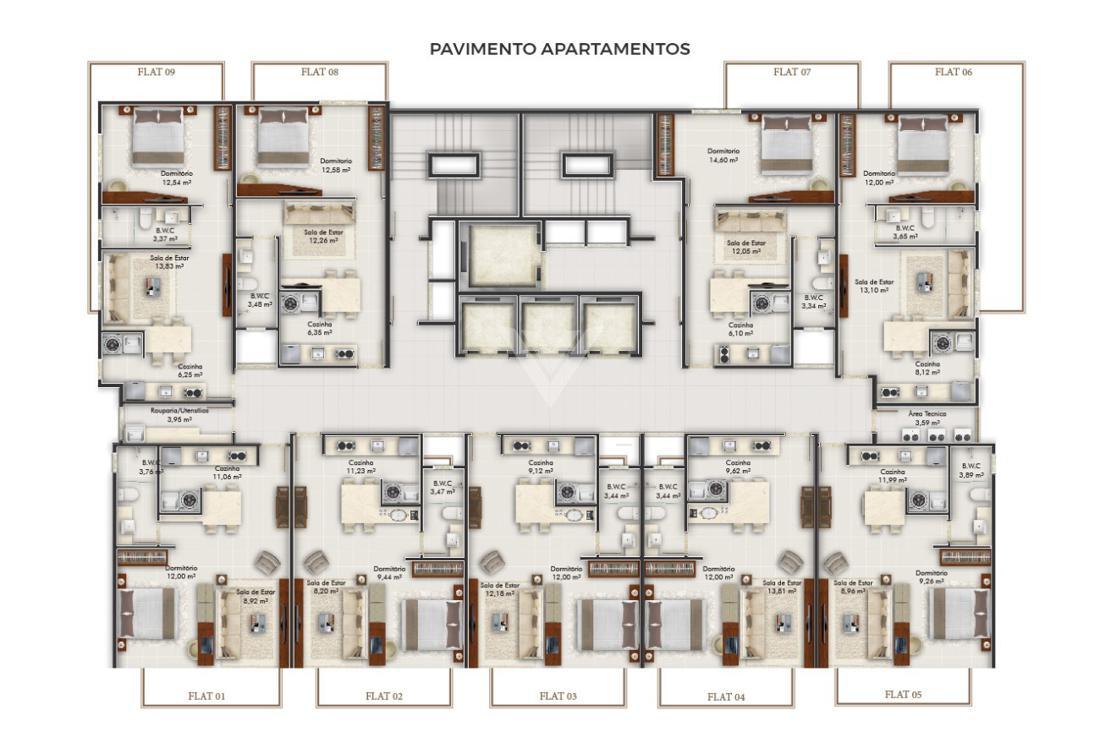 Apartamento de 1 quarto, 40m² no bairro Meia Praia, em Itapema | Eu Corretor