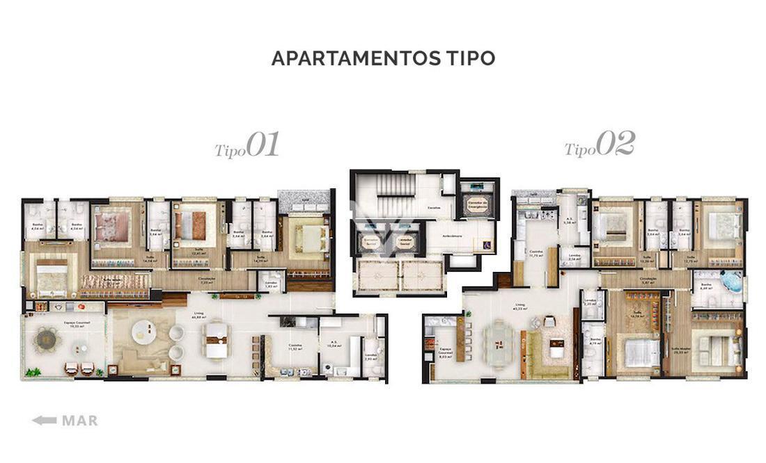 Apartamento de 4 quartos, 212m² no bairro Meia Praia, em Itapema | Eu Corretor