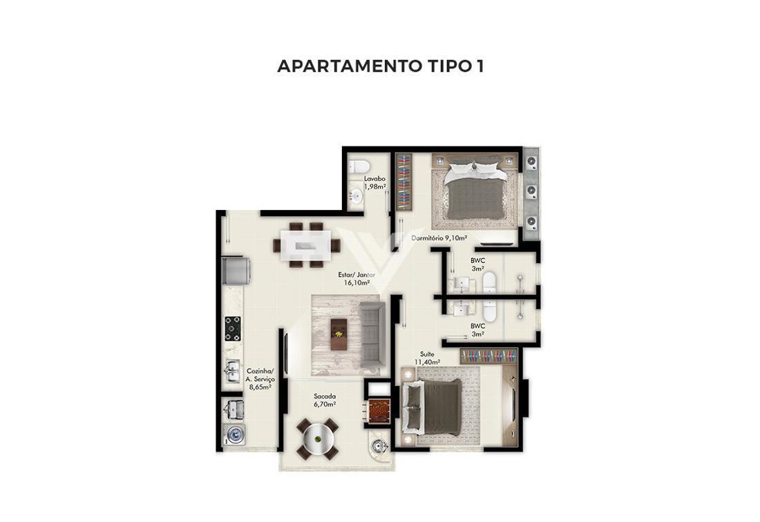 Apartamento de 2 quartos, 70m² no bairro Morretes, em Itapema | Eu Corretor