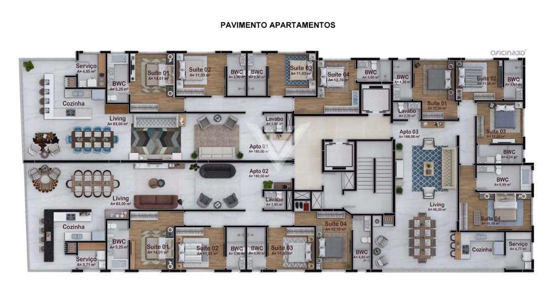 Apartamento de 4 quartos, 180m² no bairro Meia Praia, em Itapema | Eu Corretor