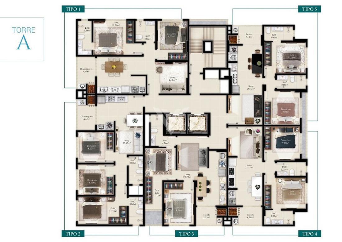 Apartamento de 2 quartos, no bairro Morretes, em Itapema | Eu Corretor