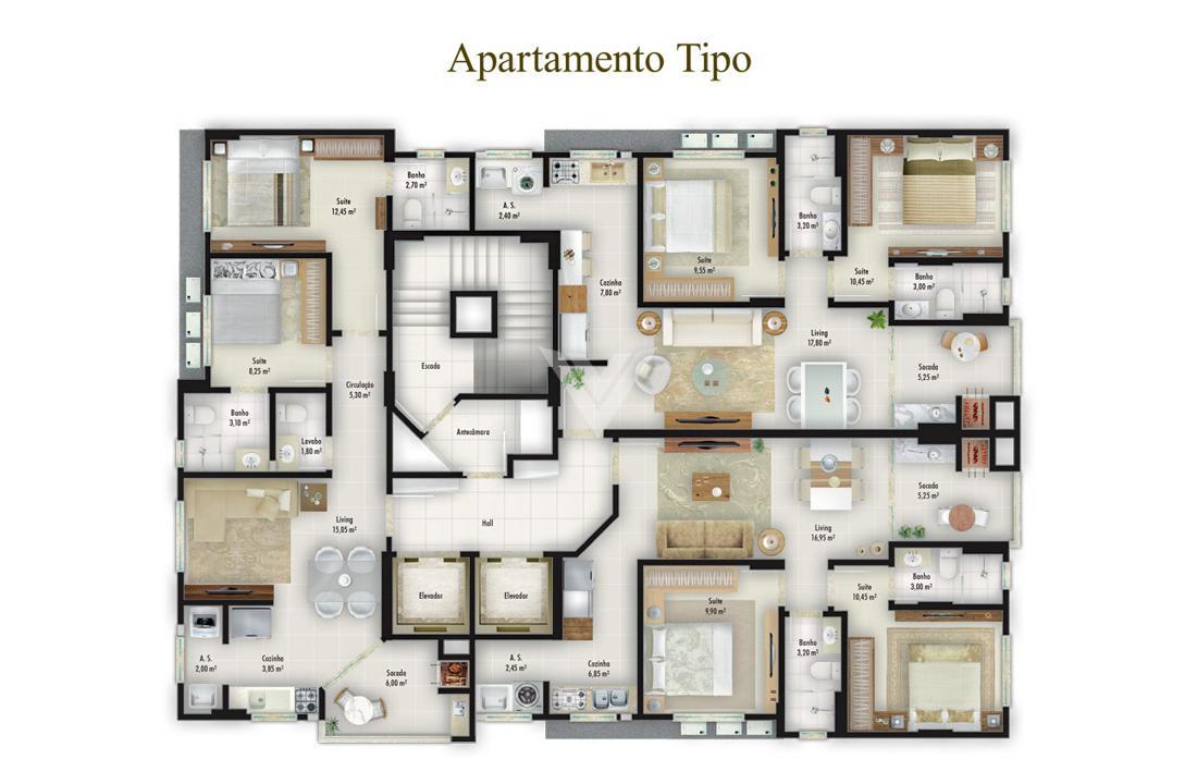 Apartamento de 2 quartos, 70m² no bairro Morretes, em Itapema | Eu Corretor