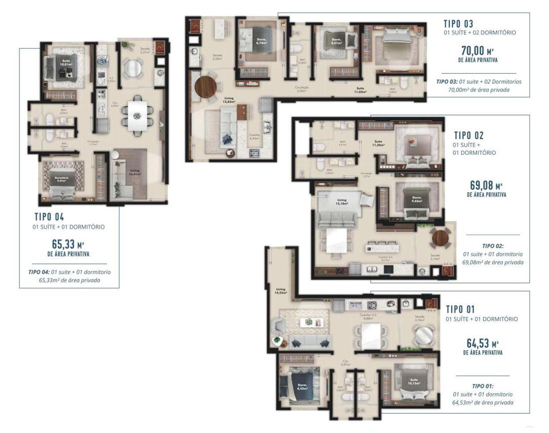 Apartamento de 2 quartos, 65m² no bairro Morretes, em Itapema | Eu Corretor