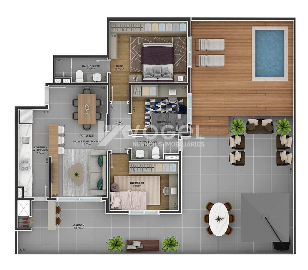 Apartamento à venda com 3 quartos, 111m² - Foto 23