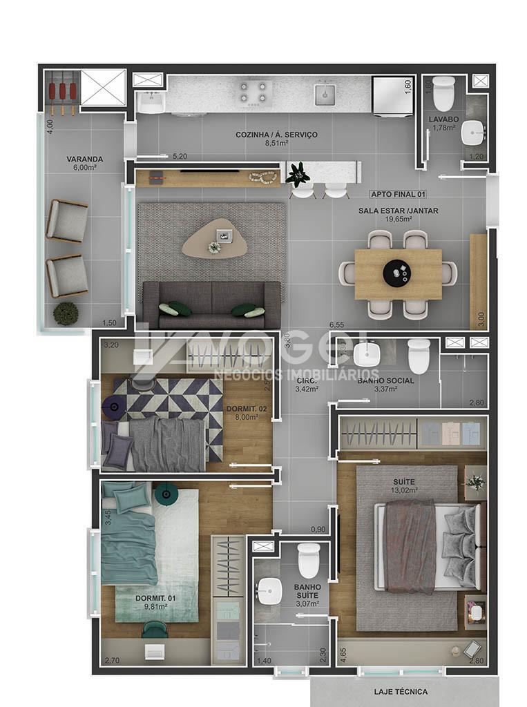 Apartamento à venda com 3 quartos, 111m² - Foto 28