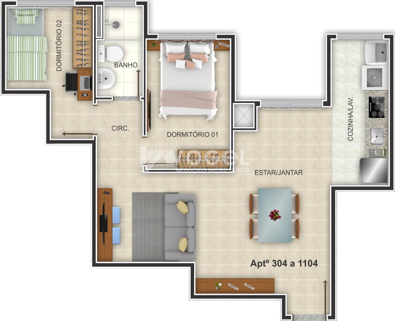 Apartamento à venda com 2 quartos, 52m² - Foto 13