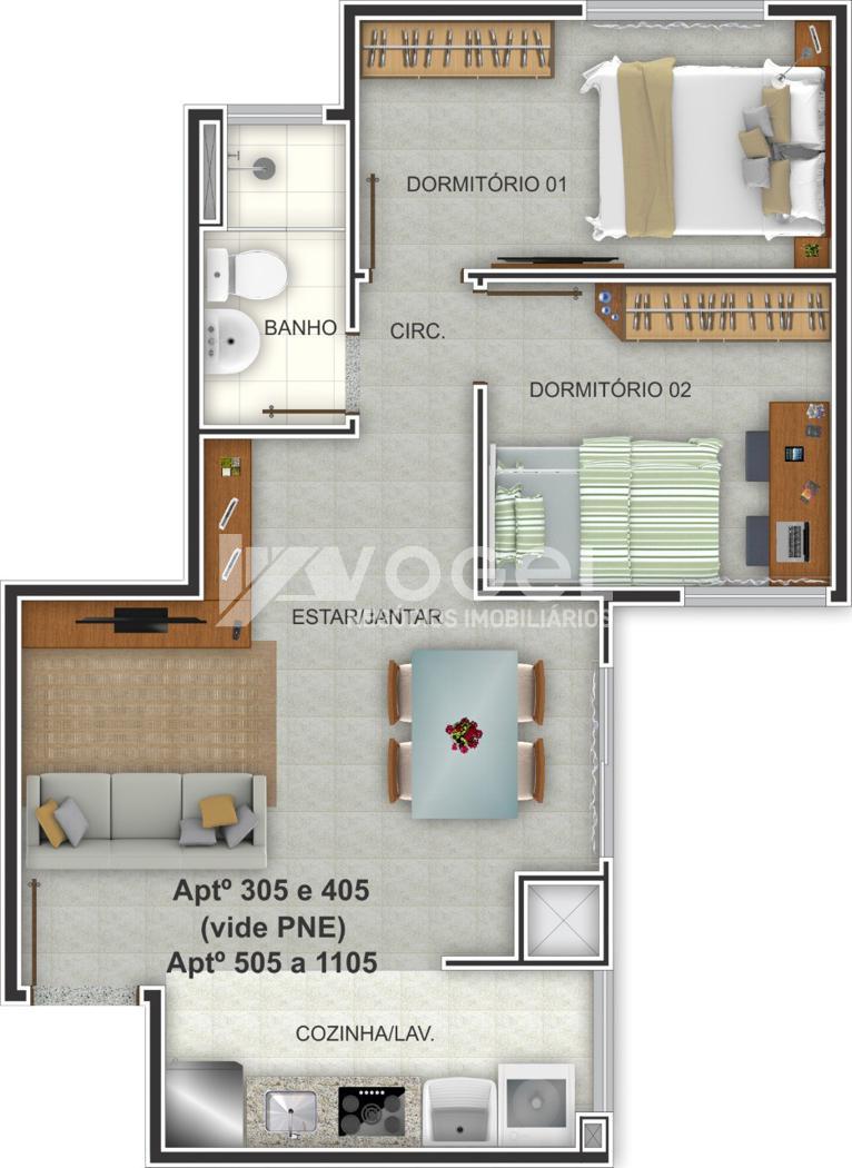 Apartamento à venda com 2 quartos, 52m² - Foto 14