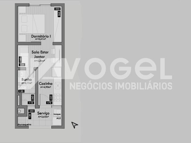 Apartamento à venda com 1 quarto, 50m² - Foto 3