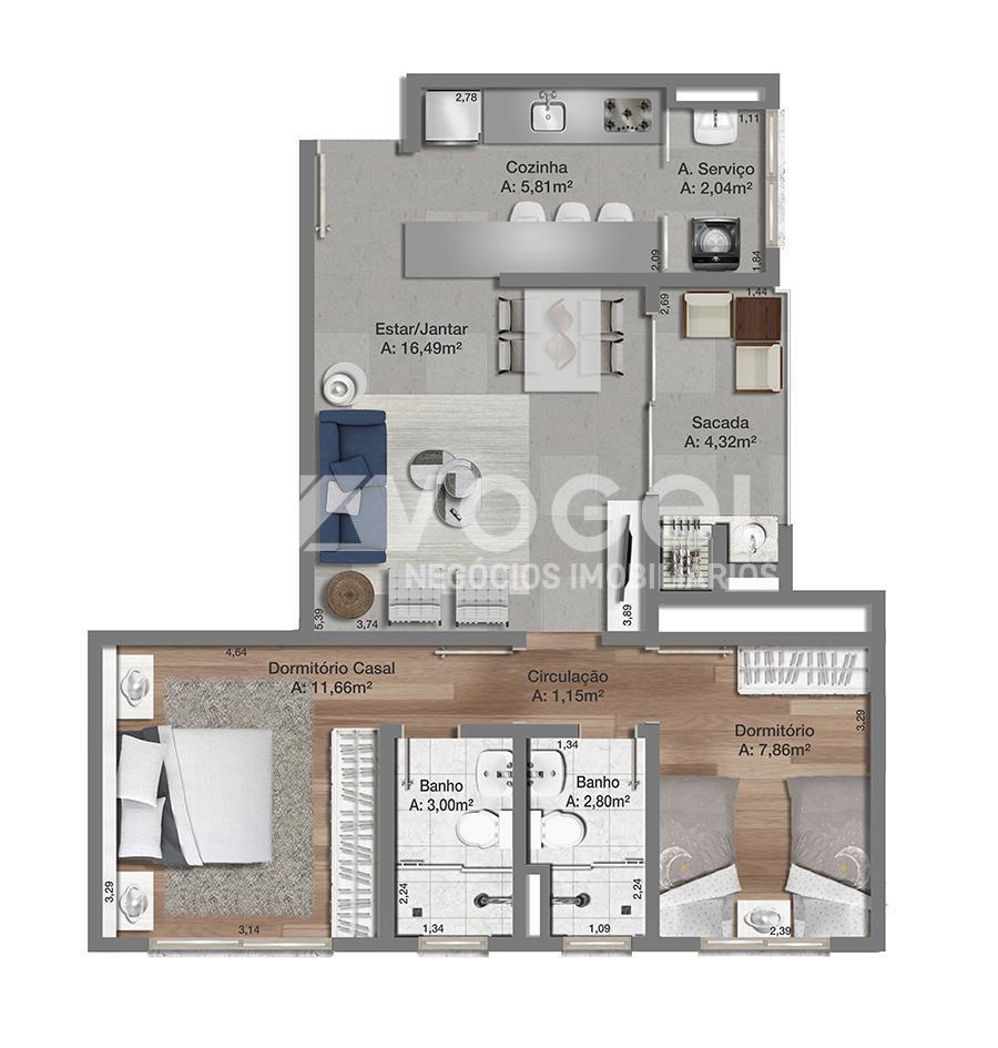 Apartamento à venda com 2 quartos - Foto 12