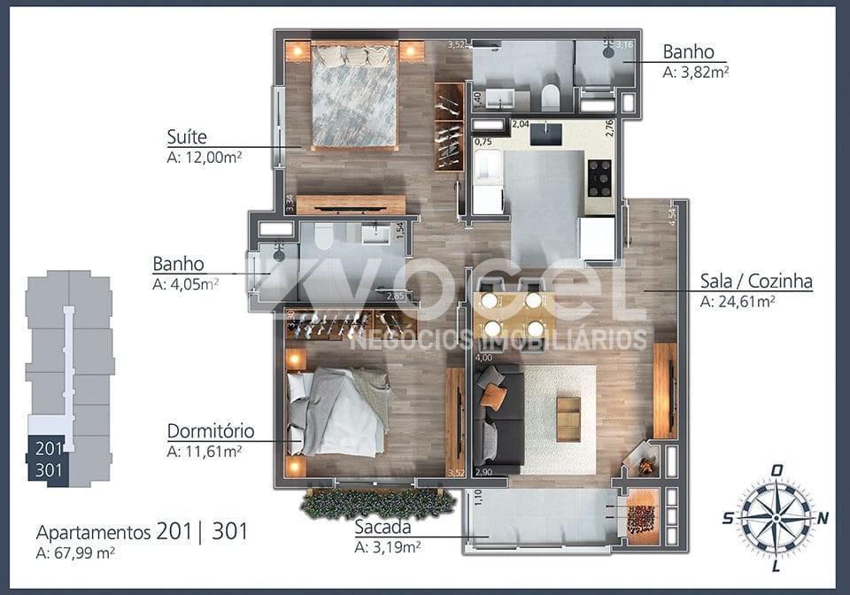 Apartamento à venda com 1 quarto, 38m² - Foto 13