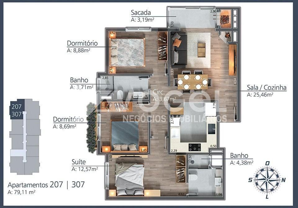 Apartamento à venda com 1 quarto, 38m² - Foto 15