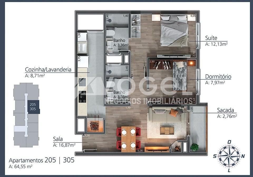 Apartamento à venda com 1 quarto, 38m² - Foto 16