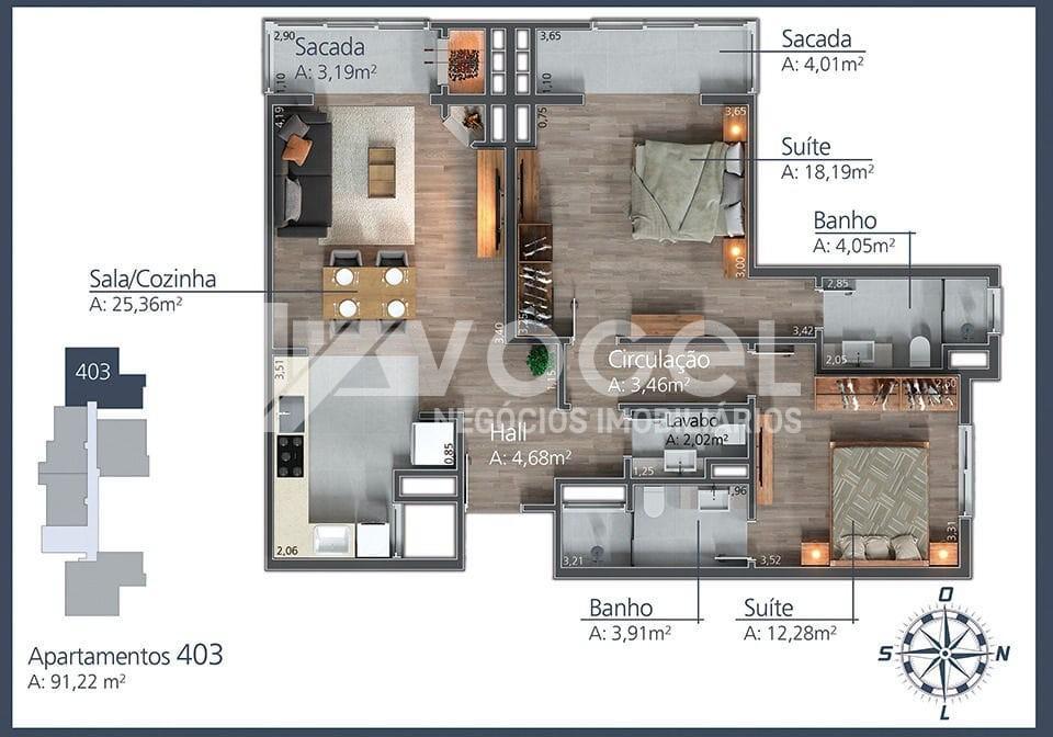 Apartamento à venda com 1 quarto, 38m² - Foto 18