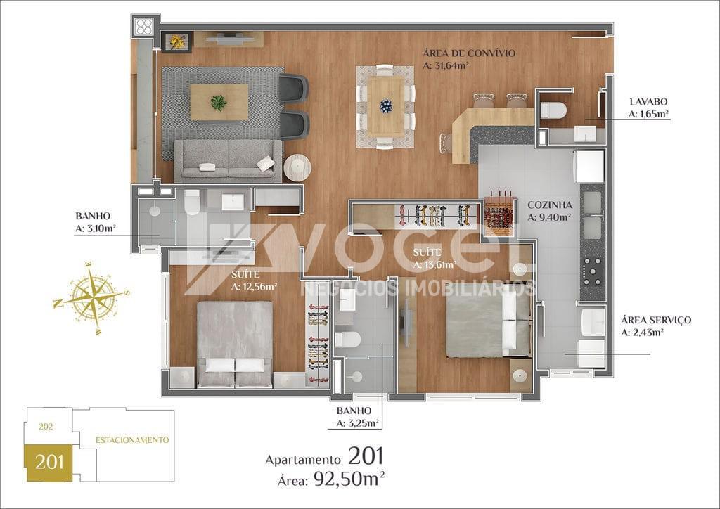 Apartamento à venda com 1 quarto, 54m² - Foto 14