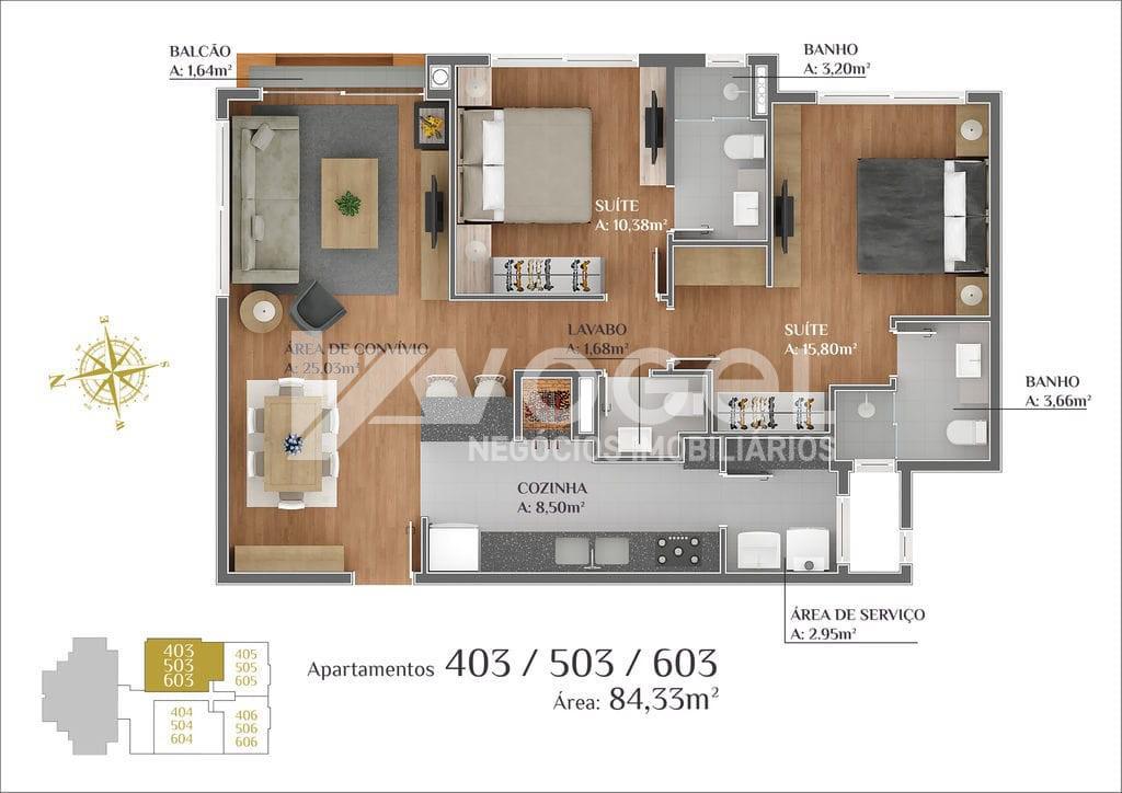 Apartamento à venda com 1 quarto, 54m² - Foto 17