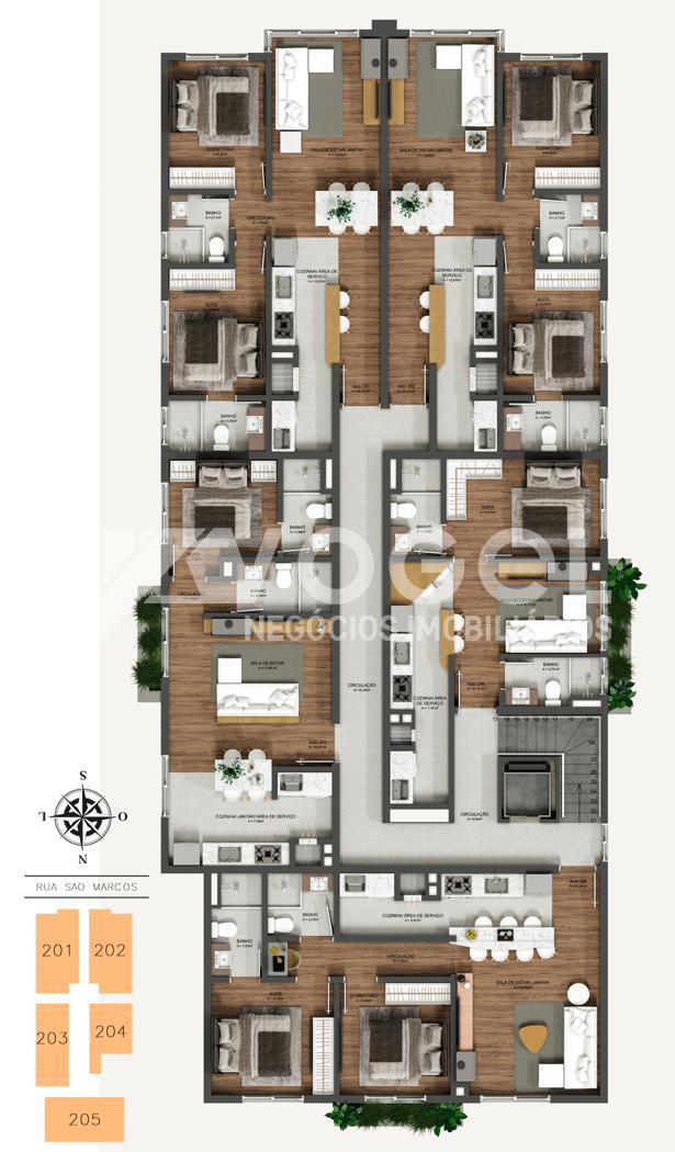 Apartamento à venda com 1 quarto, 49m² - Foto 2