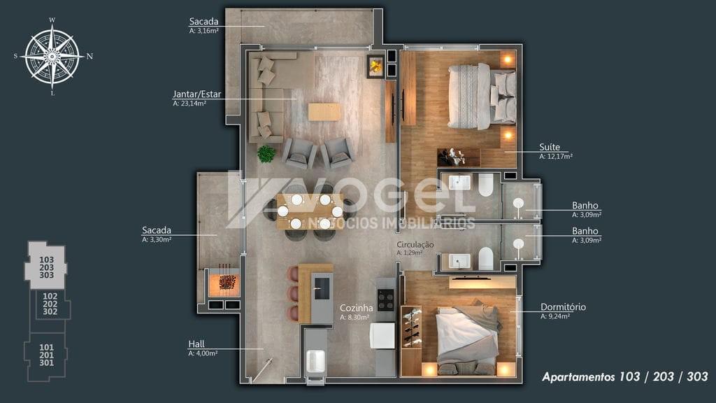 Apartamento à venda com 1 quarto, 44m² - Foto 7