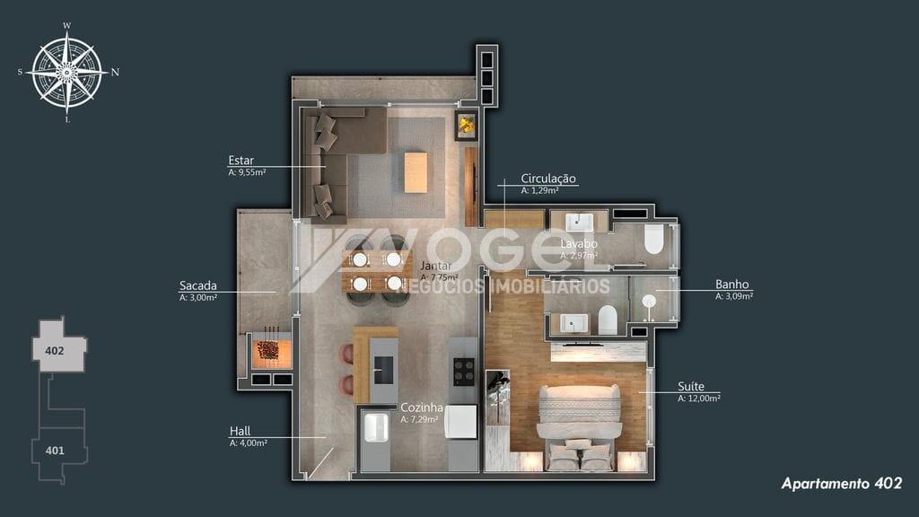 Apartamento à venda com 1 quarto, 44m² - Foto 9