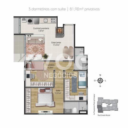 Apartamento à venda com 3 quartos - Foto 3