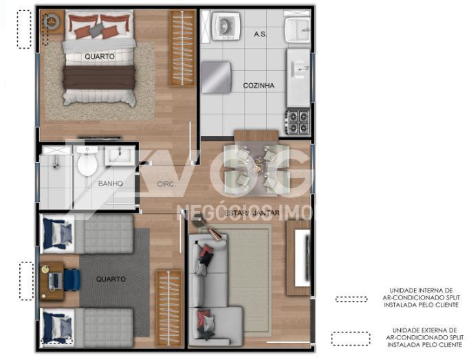 Apartamento à venda com 2 quartos, 45m² - Foto 7